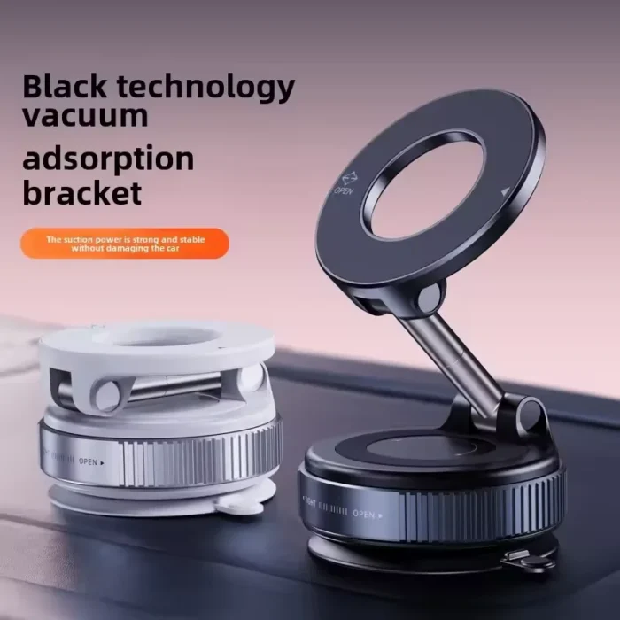 360° Adjustable Vacuum Magnetic Car Phone Holder For Magsafe Magnetic Suction Cup Phone Holder Folding Stand for Car Mirror Gym