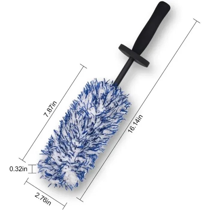 Car Cleaning Brush Rim Brush Wheel Cleaning Brush, Highly Water Absorption，Metal Free Soft Synthetic Wool Car Cleaning Brush